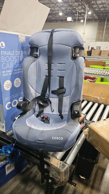 Photo 3 of Cosco Kids Finale DX 2-in-1 Booster Car Seat, Forward Facing Toddler Car Seat (30-65 lbs) and Belt Positioning High Back Booster Seat (40-100 lbs), Organic Waves