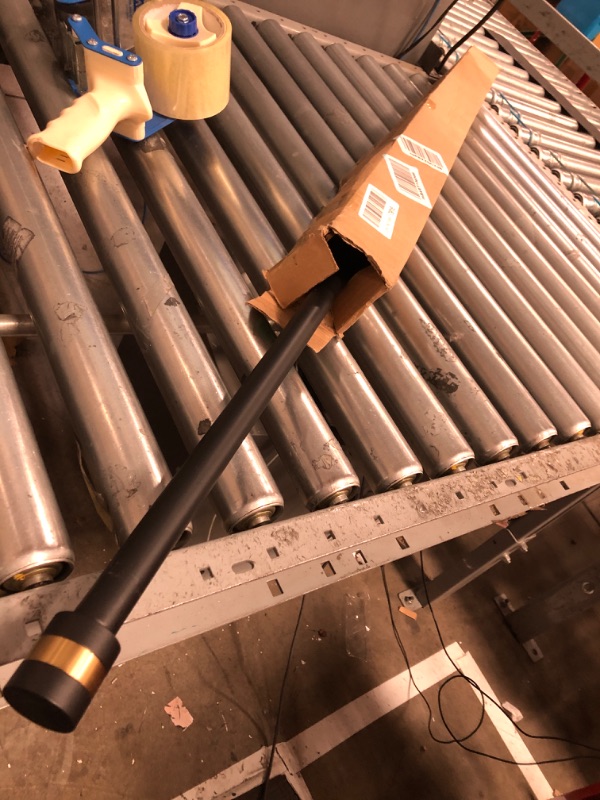 Photo 1 of 1Inch Diameter Single Curtain Rods with Decorative Finials 36-72inch, Matte Black