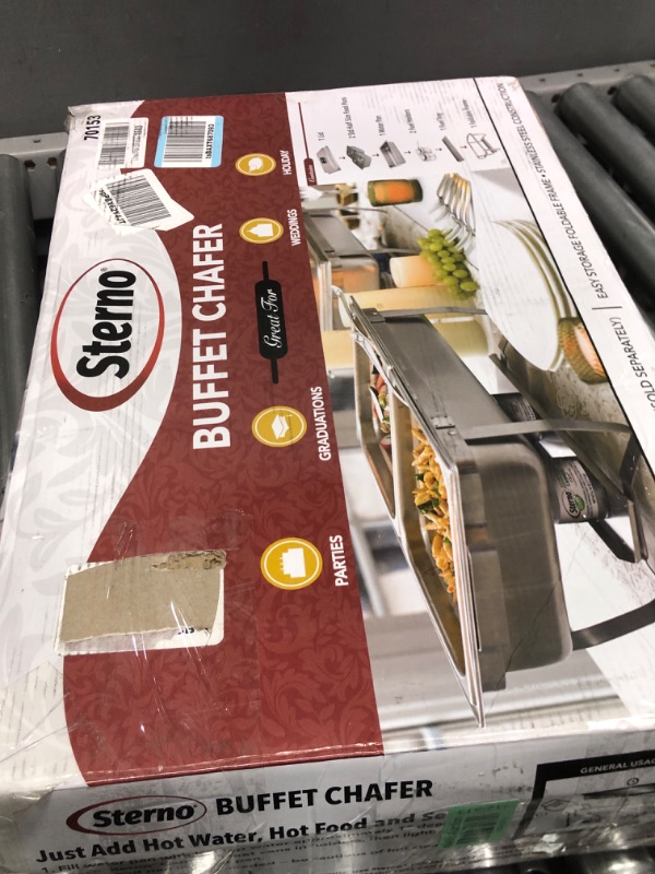 Photo 1 of Sterno Buffet Kit Foldable Chafing Dish Buffet Set - Chafing Dishes for Buffet & Catering Food Warmers - Catering Supplies & Food Warming Trays for Buffet Party - 8-Piece Chafing Dish Set