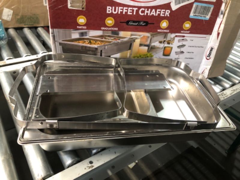 Photo 1 of Sterno Buffet Kit Foldable Chafing Dish Buffet Set - Chafing Dishes for Buffet & Catering Food Warmers - Catering Supplies & Food Warming Trays for Buffet Party - 8-Piece Chafing Dish Set
