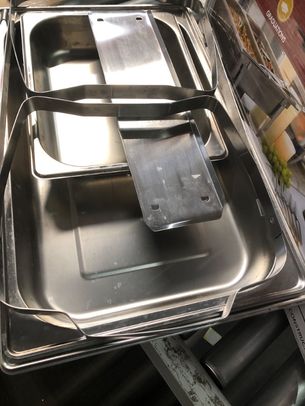 Photo 1 of Sterno Buffet Kit Foldable Chafing Dish Buffet Set - Chafing Dishes for Buffet & Catering Food Warmers - Catering Supplies & Food Warming Trays for Buffet Party - 8-Piece Chafing Dish Set