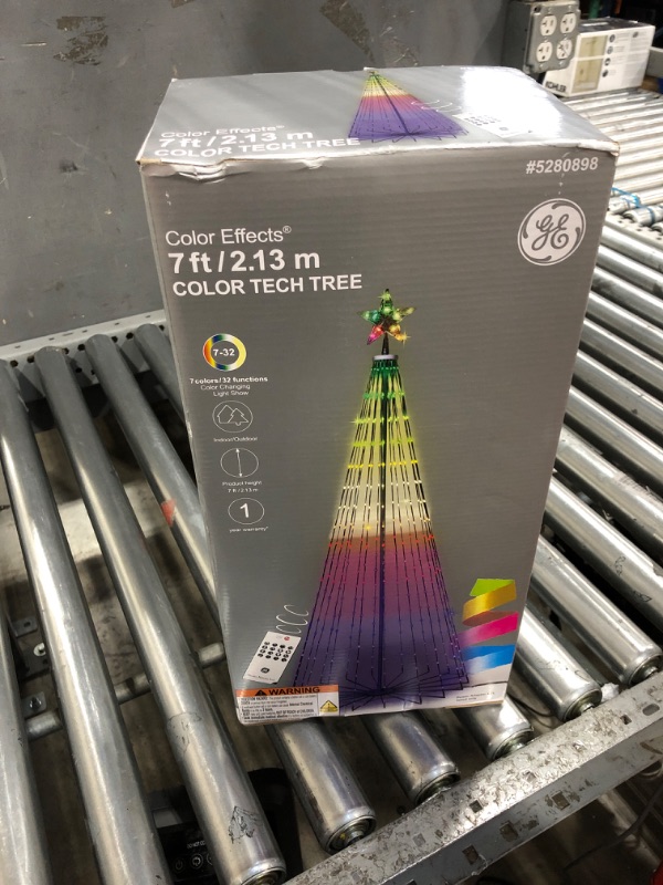 Photo 2 of 6FT Smart Cone Christmas Tree, Multicolor Prelit Outdoor Christmas Tree Lights, Music Sync, App & Remote Control, LED Light Show Tree for Indoor Outdoor Decorations