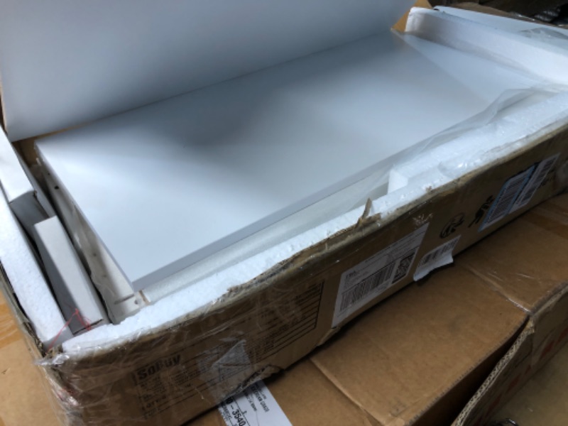 Photo 3 of ***USED - LIKELY MISSING PARTS - UNABLE TO VERIFY FUNCTIONALITY***
Haotian Bathroom Kitchen Wall Cabinet, Garage or Laundry Room Wall Storage Cabinet, White Stipple, Linen Tower Bath Cabinet, Cabinet with Shelf, White FRG231-W