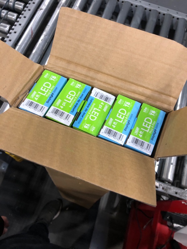 Photo 1 of Feit Electric LED 4ft Bulbs T8, 32 Watt Equivalent, Type A Tube Light, Plug & Play, T8 LED Tubes, LED Fluorescent Replacement, Frosted, T848/850/LEDG2/2/5, Daylight, 10 Pack