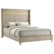 Photo 1 of *BOX 1 OF 2 ONLY//MISSING 2 OF 2 BOX** MILucia Upholstered Queen Wingback Panel Bed Beige
