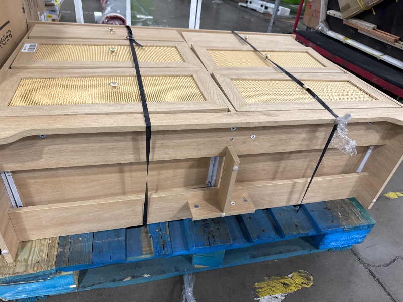Photo 1 of *SLIGHT CRACK ON THE SIDE** YITAHOME Rattan Dressers & Chests of Drawers?6 Drawer Modern Closet Dresser, Natural