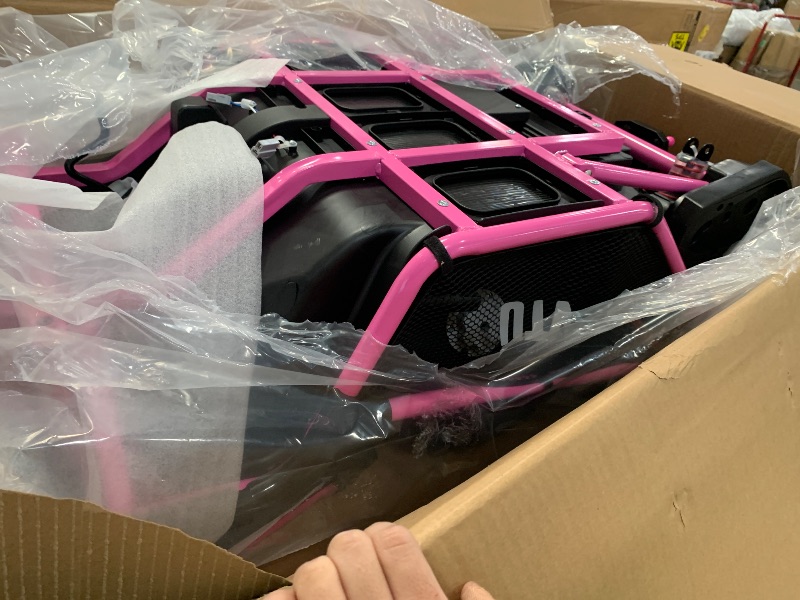 Photo 3 of ******MISSING HARDWARE*****ELEMARA 24V 2 Seater XL Ride on Car for Girls,10AH Powered Electric Off-Road UTV,4WD 4.5mph Electric Vehicle Toy Max 140lbs with Remote,Bluetooth,LED,3 Speeds,2 Spring Suspension,Storage for 3-8,Pink