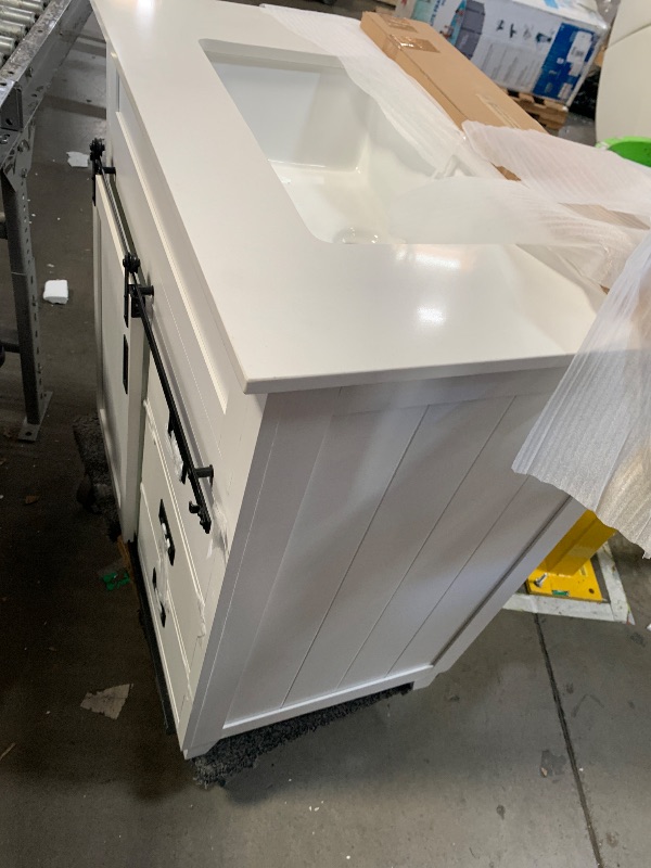 Photo 1 of 
Style Selections Morriston 30-in White Undermount Single Sink Bathroom Vanity with White Engineered Stone Top