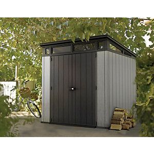 Photo 1 of **SEE NOTES** Keter Garden Storage Shed Artisan 77 Outdoor Patio Pent Tool Shed House 235572
