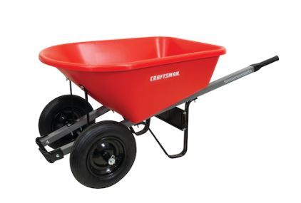 Photo 1 of *BROKEN** CRAFTSMAN 6-cu ft 2 Wheel Poly Push Wheelbarrow
