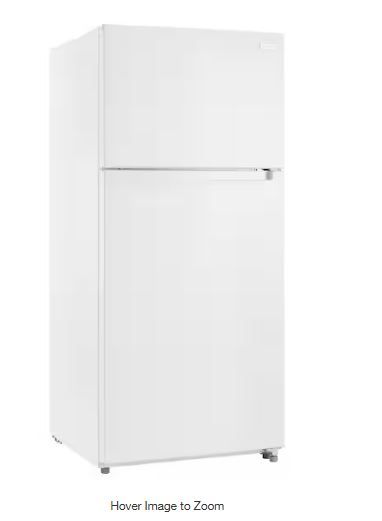 Photo 1 of *POWERS ON*** 18 cu. ft. Top Freezer Refrigerator in White Energy Star


