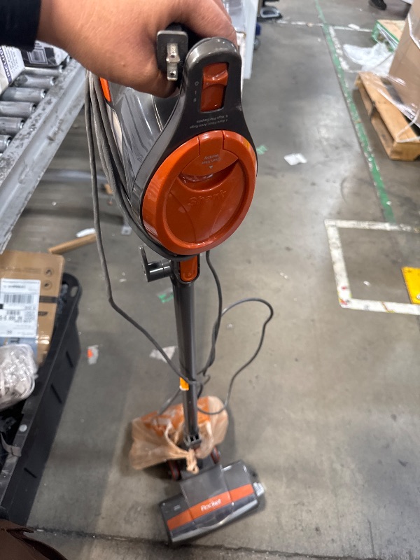 Photo 3 of *POWER ON** Rocket Bagless Corded Stick Vacuum for Hard Floors and Area Rugs with Powerful Pet Hair Pickup in Orange


