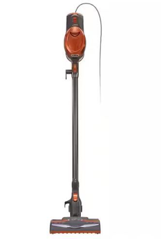 Photo 1 of *POWER ON** Rocket Bagless Corded Stick Vacuum for Hard Floors and Area Rugs with Powerful Pet Hair Pickup in Orange


