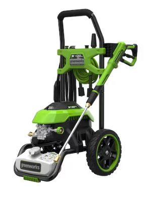 Photo 1 of *POWERS ON** Greenworks 2100 PSI 1.2-GPM Cold Water Electric Pressure Washer with 4 Spray Tips
