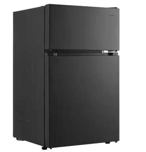 Photo 1 of *POWERS ON** 3.1 cu. ft. 2 Door Mini Refrigerator in Black with Freezer, ENERGY STAR


