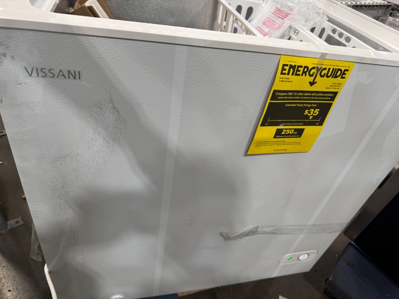 Photo 4 of *DIRTY**7.0 cu. ft. Manual Defrost Chest Freezer with LED Light in White Garage Ready


