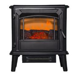 Photo 1 of *POWERS ON** Style Selections 20.87-in W 5200-BTU Black Metal Fan-forced Electric Stove with Thermostat