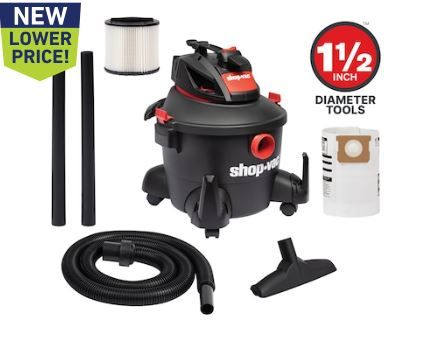 Photo 1 of *PARTS ONLY** Shop-Vac 6-Gallon 3.5-HP Corded Wet/Dry Shop Vacuum with Accessories Included