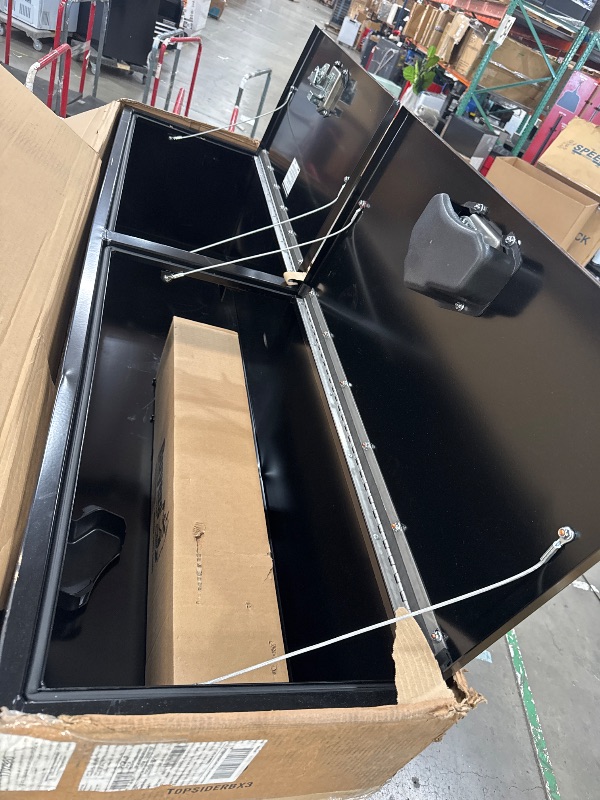 Photo 2 of *LOCKS BUT DOESN'T FULLY CLOSE** Buyers Products 1702980 Black Steel Topsider Truck Box With T-Handle Latch, 18 x 72 x 16 Inch, Truck Tool Box For Storage And Organization, Lockable Tool Chest for Work Trucks