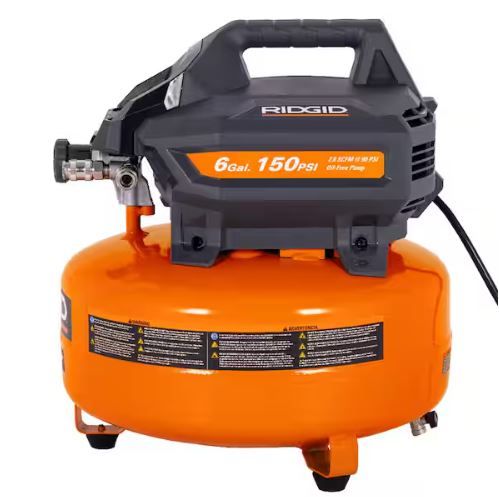 Photo 1 of *POWERS ON** RDGD 6 gal. 150 PSI Portable Electric Pancake Air Compressor