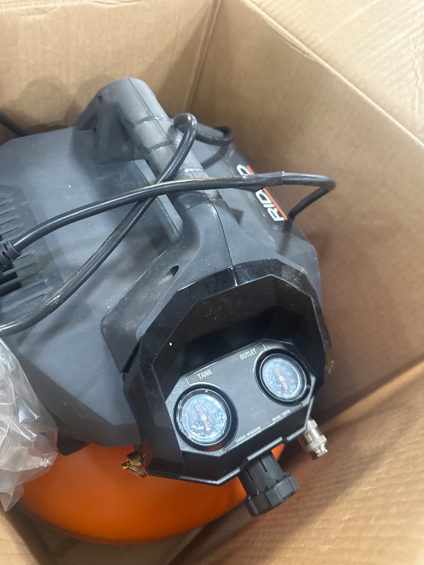 Photo 2 of *POWERS ON** RDGD 6 gal. 150 PSI Portable Electric Pancake Air Compressor