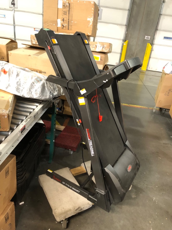 Photo 5 of ***USED - TRUCK/TRAILER PICKUP ONLY - NO PACKAGING - DOESN'T POWER ON - UNABLE TO TROUBLESHOOT - MISSING REMOTE - SEE PICTURES***
Sunny Health & Fitness Premium Foldable Treadmill for Home, Running or Walking with Auto Incline, Shock Absorption, Digital D