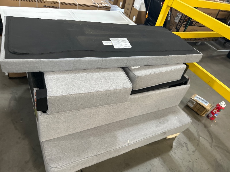 Photo 1 of **** UNKNOWN IF MISSING PARTS , UNKNOWN MODEL ***Light grey couch 55 inch long.  