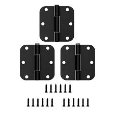 Photo 1 of *MISSING PARTS* RELIABILT No-Squeak 3-1/2-in H x 5/8-in Radius Matte Black Mortise Interior/Exterior Door Hinge (3-Pack)
