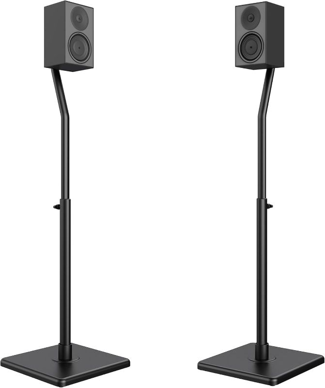 Photo 1 of * MISSING PARTS AND HARDWARE* USX MOUNT Universal Speaker Stands, Height Adjustable Extend 30.0" to 39.1" for Satellite Speakers & Small Bookshelf Speakers up to 11 lbs Per Stand, 1 Pair Floor Stands for Sony Bose Polk JBL Yamaha
