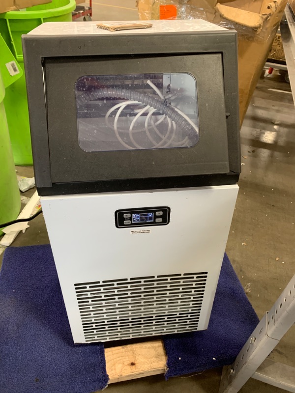 Photo 2 of ***HEAVILY USED - DIRTY - POWERS ON - UNABLE TO TEST FURTHER - NO PACKAGING***
Joy Pebble V2.0 Commercial Ice Maker,100 lbs,2-Way Add Water,Under Counter Ice Maker Self Cleaning,Ice Machine with 24 Hour Timer,33 lbs Basket,Stainless Steel Ice Makers for S