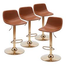 Photo 1 of * ONLY ONE CHAIR* SINGLE BAR STOOL GOLD/WHISKEY BROWN 