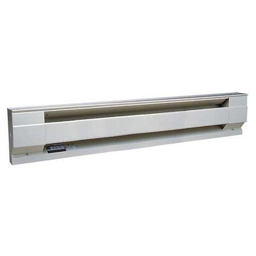 Photo 1 of * MAJOR DAMAGE* 96 in. 240/208-volt 2,000/2,500/1,875/1,500-watt Electric Baseboard Heater in White
