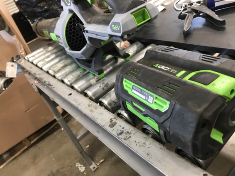 Photo 1 of *MISSING CHARGER*  UNIT STAYS ON WHEN BATTERY IS IN* EGO POWER+ 56-volt 670-CFM 180-MPH Battery Handheld Leaf Blower 4 Ah (Battery Included)
