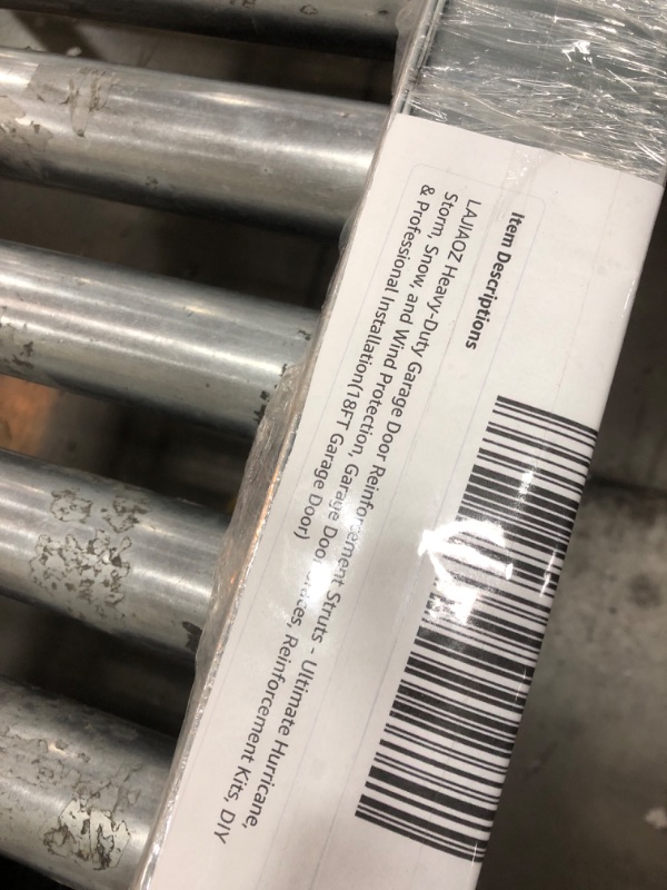 Photo 1 of * MISSING HARDWARE* LAJIAOZ Garage Door Strut 16 Foot Heavy Duty Garage Door Reinforcement Support Strut-Ultimate Hurricane, Storm, Snow, and Wind Protection, Garage Door Brace,DIY & Professional Installation(16FT Strut)
