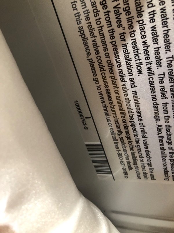 Photo 1 of Rinnai REP199iN Smart-Circ Non-Condensing Natural Gas Tankless Water Heater with Built-In Recirculation Pump, Up to 7.9 GPM, Indoor Installation, 199,000 BTU