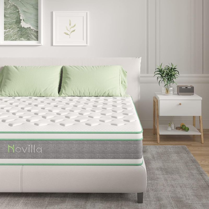 Photo 1 of ***USED - DIRTY - NO PACKAGING - SEE PICTURES***
Novilla Full Mattress 12 Inch Hybrid Mattress in a Box, Innerspring Mattress with Gel Memory Foam for a Cool Sleep, Pressure Relief, Medium Firm Mattress with Pillow Top, Groove, 75"L x 54"W x 12"Th