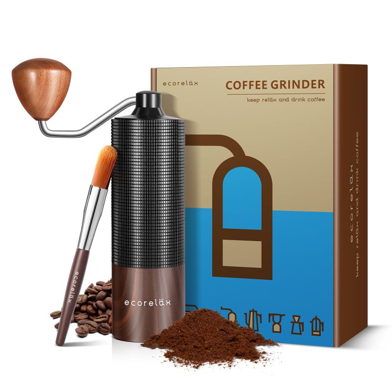 Photo 1 of * MISSING BRUSH* ECORELAX Manual Coffee Grinder - Precision Grinding, Portable, Durable Design for Coffee Aficionados - Enhance Your Brewing Experience