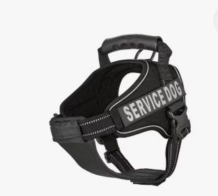 Photo 1 of (BAGGED) Demigreat Service Dog Harness, Reflective Dog Vest Harness with 5 PCS Patches, Adjustable Soft Oxford Pet Harness, Inner Layer Mesh, Easy to Control for Dogs
