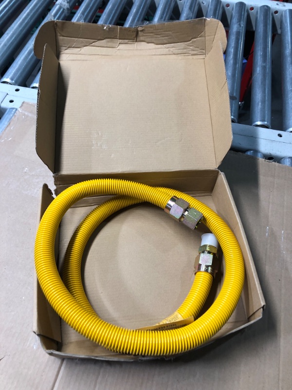 Photo 2 of **FOR PARTS ONLY**(READ NOTES)
PROCURU 1" OD x 60" (5Ft) x 3/4"MIP x 3/4"FIP Universal Gas Flex Connector Kit, Weatherproof Max-Flow High Capacity Stainless Steel Tubing with Yellow Coating for Tankless Water Heaters (Blue Series)