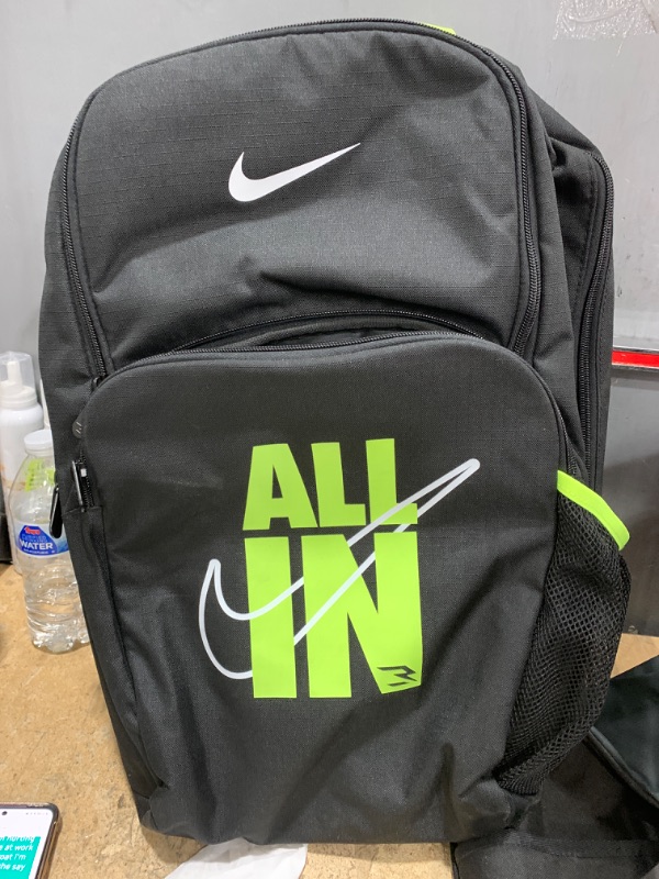 Photo 1 of ***(BROKEN ZIPPER)***
NIKE Large Black/Lime Back pack