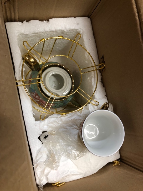 Photo 1 of ***USED - LIKELY MISSING PARTS***
DaGiBayCn 20 PCS Ceramics Afternoon Tea Set Adult Gift Can Drink Coffee Strong Tea green