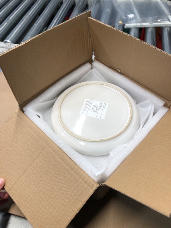 Photo 1 of Artena Large Ceramic Dinner Plates Set Of 4, 10.75 Inch Embossed Kitchen Salad Plates, Modern Serving Plates For Restaurant, Plates With Lipped Edges, Microwave Dishwasher Safe (Multiple Patterns)