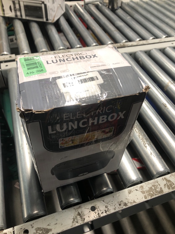 Photo 1 of **1 LATCH IS BROKEN, MISSING FORK AND SPOON**
Carsolt Electric Lunch Box Food Heater 3 in 1 Portable Warmer Leakproof Heated Box for Adults, 12V/24V 110V Heating Microwave for Car/Home with 1.5L Removable Stainless Steel Container