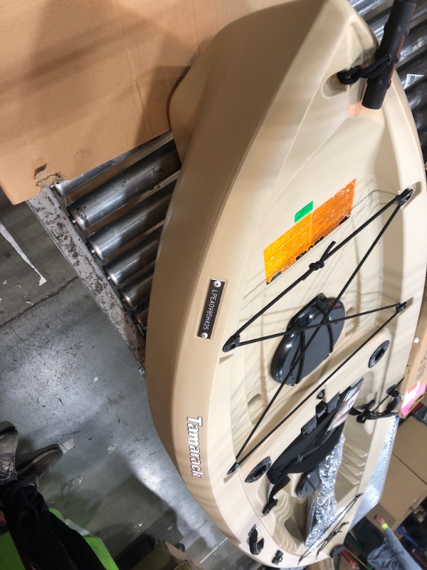 Photo 1 of "Lifetime Muskie Angler Sit-On-Top Kayak with Paddle, Tan, 120""" (90508)
