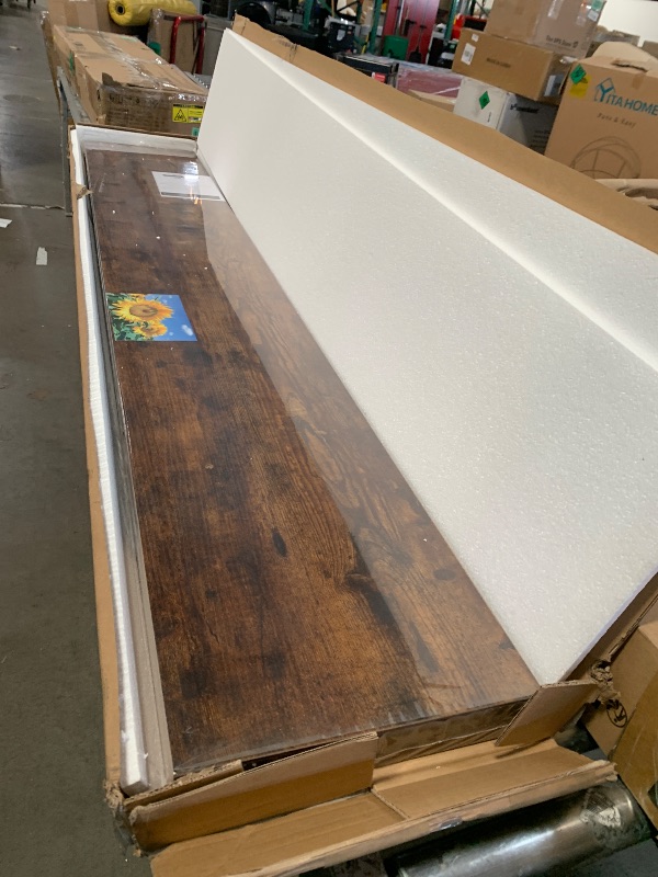 Photo 1 of Fun Memories 72 Inch Floating Shelf, 12 Inch Deep Wall Shelf for Fireplace Mantel, Deep Storage Shelves for Home & Office, Wall Shelves with Invisible Bracket, Rustic Brown, Set of 1