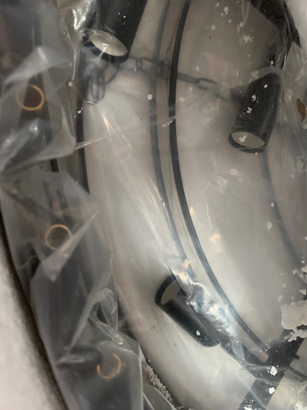 Photo 1 of Afficat Luxury Modern Crystal Chandelier Lighting, Raindrop Crystal Chandelier Black Finish 5-Tier Ceiling Hanging Pendant Light Fixtures for Dining Room Living Room Foyer Hallway (D32in-21 Lights)