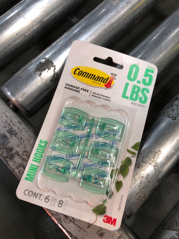 Photo 2 of 
Command Aloe (green) Mini Damage Free Hooks 6-pack