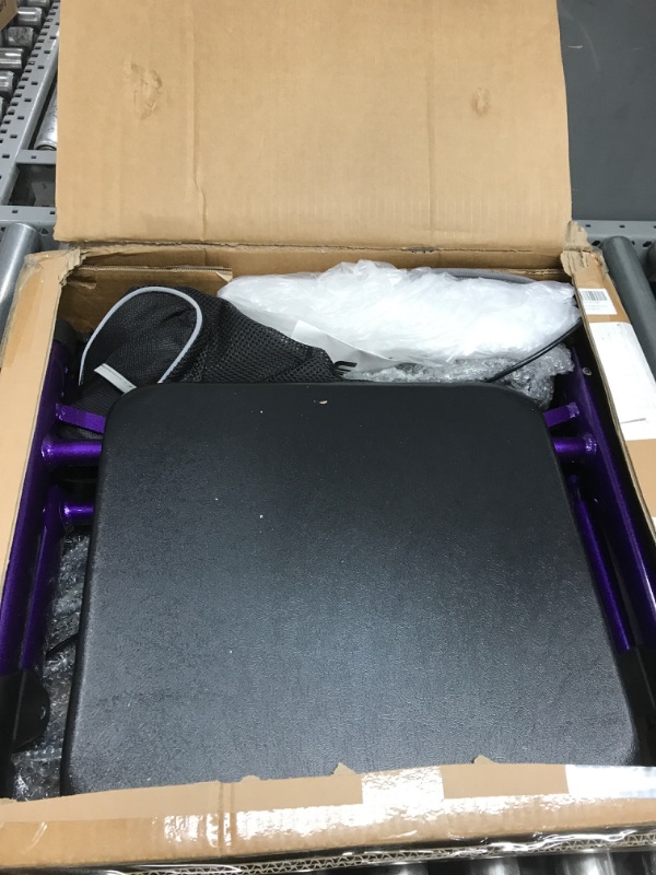 Photo 1 of Aojin Rollator Walker for Seniors, Lightweight Foldable All Terrain Rolling Walker with seat, Aluminum Walkers with 8 inch Rubber Wheels, Handles and Backrest for Seniors and Adult (Purple)