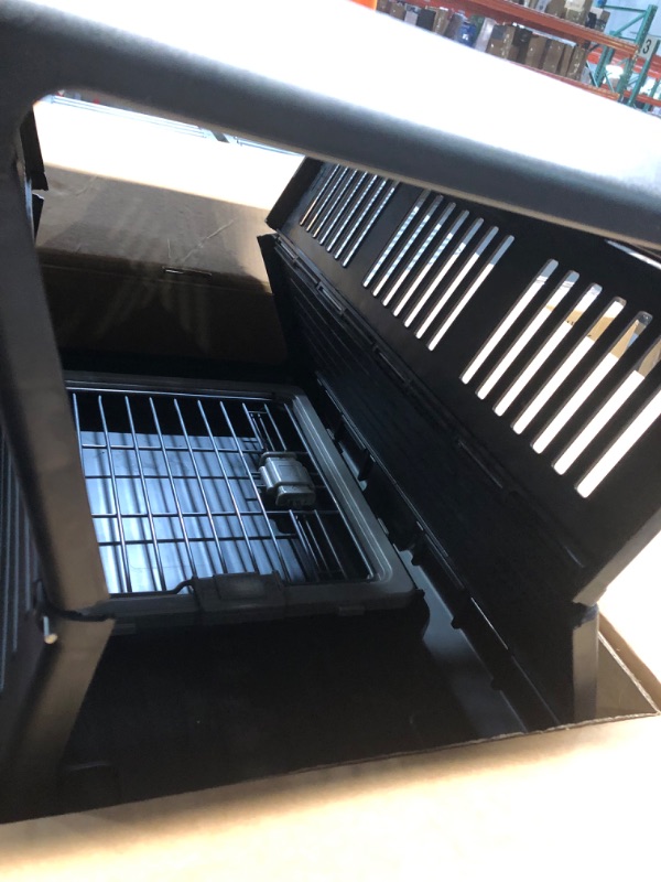 Photo 1 of **MISSING ONE LATCH ON SIDE**USA Pet Carrier & Crate 26" - Premium Collapsible Design for Medium Cats and Dogs - Portable Kennel for Indoor/Outdoor Use - 360-Degree Ventilation & Hard Plastic Wall Protection