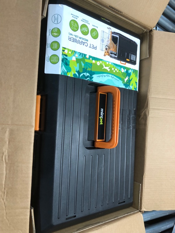 Photo 1 of **MISSING ONE LATCH ON SIDE**USA Pet Carrier & Crate 26" - Premium Collapsible Design for Medium Cats and Dogs - Portable Kennel for Indoor/Outdoor Use - 360-Degree Ventilation & Hard Plastic Wall Protection